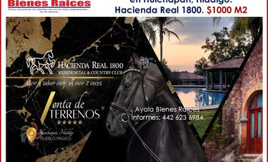 TERRENO EN VENTA EN HIDALGO. HACIENDA 1800 400M2  $400,000 EXCELENTE OPORTUNIDAD