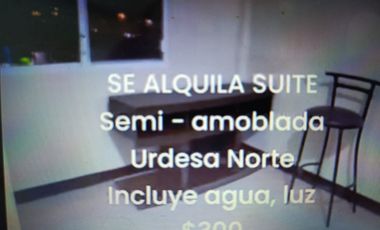 ALQUILER SUITE AMOBLADA URDESA 1ER PSIO CERCA DE EMPRESARIAL COLON