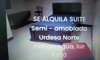ALQUILER SUITE AMOBLADA URDESA 1ER PSIO CERCA DE EMPRESARIAL COLON