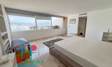 Departamento con alberca privada y vista al mar