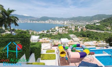 Departamento con alberca privada y vista al mar