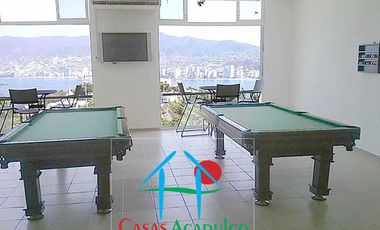 Departamento con alberca privada y vista al mar