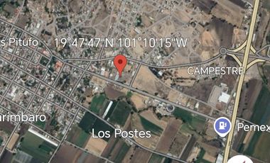 TERRENO EN RENTA (ENTRADA PRINCIPAL A TARIMBARO) $30 x m2