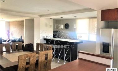 DEPARTAMENTO  EN RENTA León,Gto; CERCA DE PLAZA MAYOR,  3 REC. AMUEBLADO, METROPOLITANO