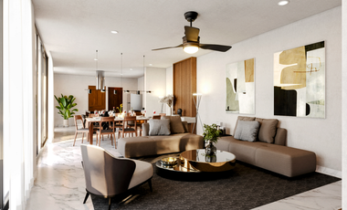 CASA EN PRE-VENTA EN MERIDA, 1 PLANTA CON PISCINA