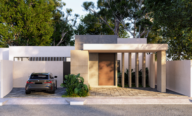 CASA EN PRE-VENTA EN MERIDA, 1 PLANTA CON PISCINA