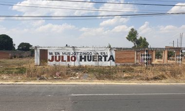 VENTA DE LOTE DE TERRENO SOBRE CARRETERA FEDERAL PUEBLA - HUEJOTZINGO EN HUEJOTZINGO