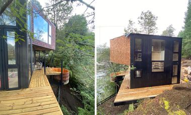 Casa nueva en venta con espectacular vista, a orillas del lago Pirihueico en Puerto Fuy, Panguipulli