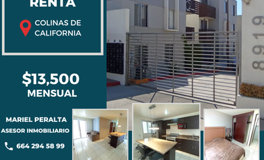 DEPARTAMENTO AMUEBLADO EN RENTA COLINAS DE CALIFORNIA