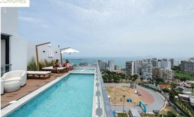 Lindo Mini-Dpto, 40 m2, amoblado, 1 dorm, 1 baño, zona exclusiva, vista panorámica