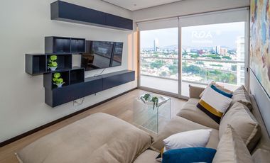 Central Park Gdl Amueblado Piso Alto English Spoken