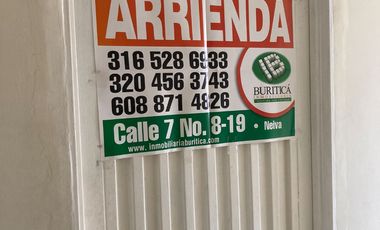 OFICINA EN RENTA EDIFICIO SAN JORGE ZONA CENTRO DE NEIVA OFIC. 203