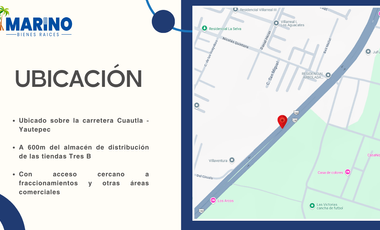 Terreno con ubicación estratégica en Yautepec