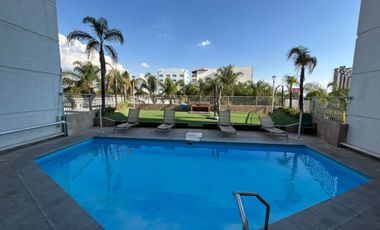 Departamento amueblado en zona norte CON ALBERCA Y GYM