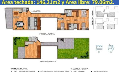 VENDO DUPLEX 3 DORM. (modificable a 5 dorm.) + ESTAC. + DEPÓSITO CLOSET - URB.CHAMA SURCO - ENTREGA  INMEDIATA
