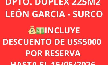 VENDO DUPLEX 3 DORM. (modificable a 5 dorm.) + ESTAC. + DEPÓSITO CLOSET - URB.CHAMA SURCO - ENTREGA  INMEDIATA