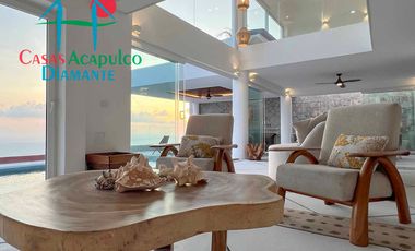 Casa en renta vacacional para 12 personas. Alberca privada con vista al mar