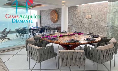 Casa en renta vacacional para 12 personas. Alberca privada con vista al mar