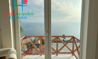 Casa en renta vacacional para 12 personas. Alberca privada con vista al mar