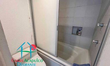 Departamento en venta, terraza con vista parcial a la bahía de Acapulco