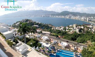 Departamento en venta, terraza con vista parcial a la bahía de Acapulco