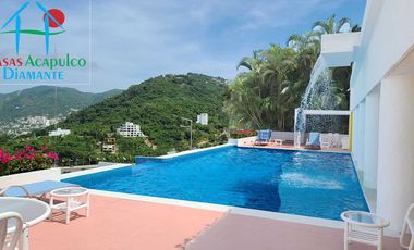 Departamento en venta, terraza con vista parcial a la bahía de Acapulco