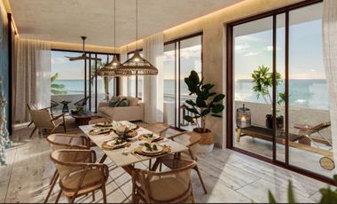 Penthouse con alberca privada, en venta, Frente al mar, Puerto Morelos.