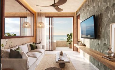 Penthouse con alberca privada, en venta, Frente al mar, Puerto Morelos.