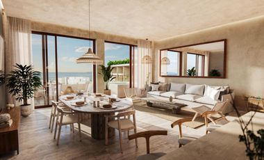 Penthouse con alberca privada, en venta, Frente al mar, Puerto Morelos.