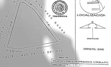 TERRENO EN VENTA PRIVADA LOMAS DEL BOSQUE ZACATECAS ZACATECAS