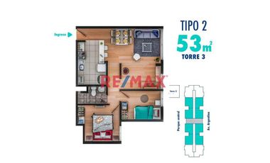 Departamento Acogedor Y C/ Vista A Parque Interior | Condominio C/ Áreas Comunes