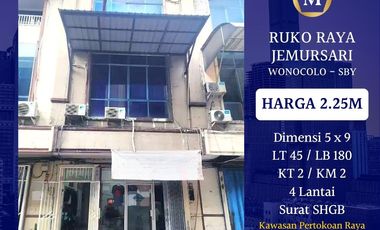 Jual Ruko Raya Jemursari Surabaya Strategis Aman