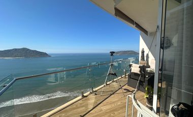 EN VENTA DEPARTAMENTO EN MAZATLAN DE 3 RECAMARAS A PIE DE PLAYA EN  CAMINO AL MAR (EQUIPADO) Y TRES BALCONES
