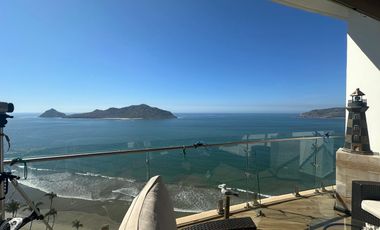 EN VENTA DEPARTAMENTO EN MAZATLAN DE 3 RECAMARAS A PIE DE PLAYA EN  CAMINO AL MAR (EQUIPADO) Y TRES BALCONES