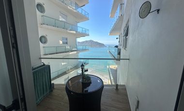 EN VENTA DEPARTAMENTO EN MAZATLAN DE 3 RECAMARAS A PIE DE PLAYA EN  CAMINO AL MAR (EQUIPADO) Y TRES BALCONES