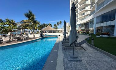 EN VENTA DEPARTAMENTO EN MAZATLAN DE 3 RECAMARAS A PIE DE PLAYA EN  CAMINO AL MAR (EQUIPADO) Y TRES BALCONES