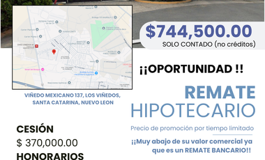 Oportunidad Casa en Remate Bancario,  Los Viñedos, Santa Catarina, Nuevo León, México