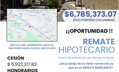 Oportunidad Residencia en Remate Bancario, Santa Fe, San Pedro Garza Garcia, Nuevo León, México