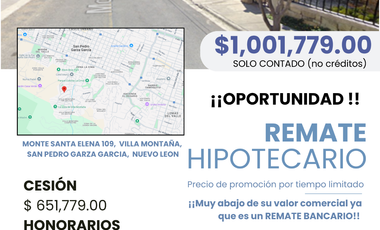 Oportunidad Residencia en Remate Bancario, Villa Montaña, San Pedro Garza Garcia, Nuevo León, México