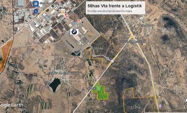 En SLPotosi terreno de 58has en VENTA uso industrial