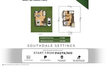 Rush Sale House and Lot For Sale Near to Xavier School & Mirriam College in Nuvali Southdale Settings