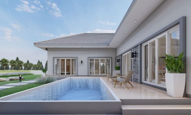 Discover Modern Luxury: Poolside Spa Villa Now for Sale!