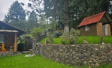 VENTA DE CABAÑA CON HERMOSOS JARDINES MINERAL DEL CHICO, CARBONERAS