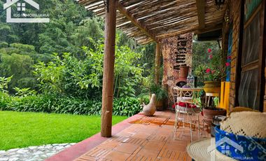 VENTA DE CABAÑA CON HERMOSOS JARDINES MINERAL DEL CHICO, CARBONERAS