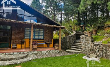 VENTA DE CABAÑA CON HERMOSOS JARDINES MINERAL DEL CHICO, CARBONERAS