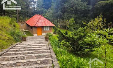 VENTA DE CABAÑA CON HERMOSOS JARDINES MINERAL DEL CHICO, CARBONERAS