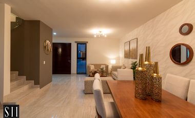 CASA VENTA, CONDOMINIO CON AMENIDADES, C: 132.75 M2 T: 119.40 M2, 3 REC. 2.5 BAÑOS.