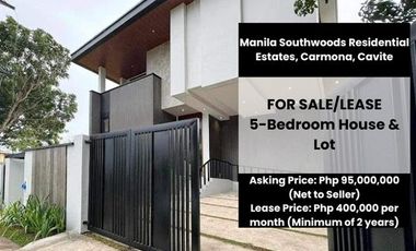 FOR SALE/LEASE: 5-Bedroom House in Manila Southwoods Residential Estates, Carmona, Cavite