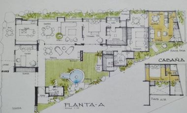 Casa estilo mediterráneo en Un solo Nivel En Burgos Bugambilias,  Temixco Morelos.