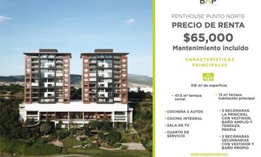 Departamento en renta Punto Norte PH